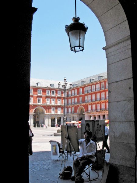 Plaza Mayor. Madrid.
Palabras clave: Plaza Mayor. Madrid. pintor retratista