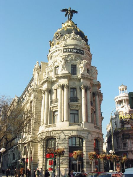 Edificio Metrópolis, calle Alcalá, Madrid.
Palabras clave: Edificio Metrópolis, calle Alcalá, Madrid.
