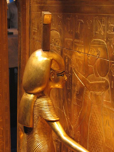 Tesoro de Tutankhamon. Templete canópico. Detalle

