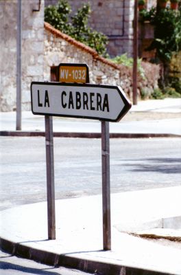 letrero de "la Cabrera"
Palabras clave: señal,señalización,cabrera